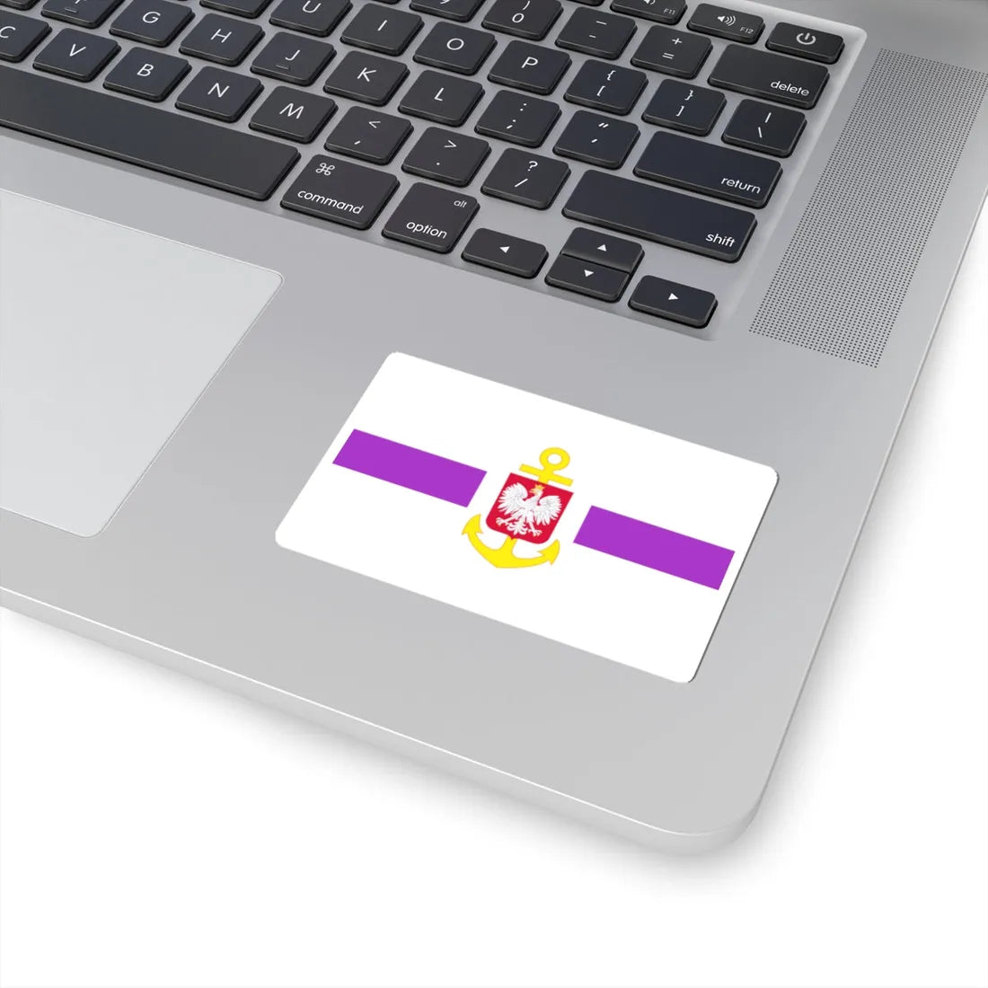 POL service flag violet (Poland) STICKER Vinyl Kiss-Cut Decal - The Sticker Space