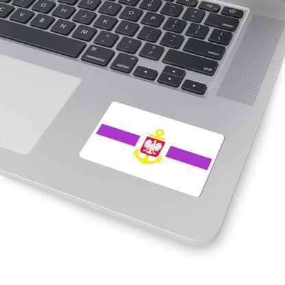 POL service flag violet (Poland) STICKER Vinyl Kiss-Cut Decal - The Sticker Space