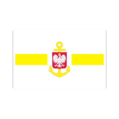 POL service flag yellow (Poland) STICKER Vinyl Kiss-Cut Decal 2 Inch White - The Sticker Space