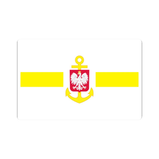 POL service flag yellow (Poland) STICKER Vinyl Kiss-Cut Decal 2 Inch White - The Sticker Space