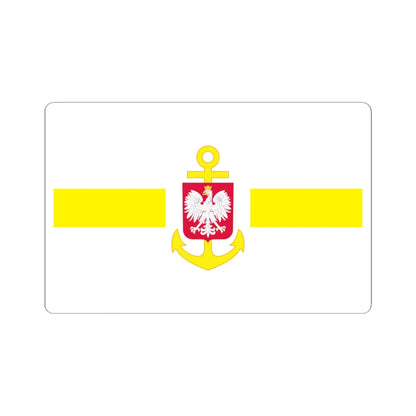 POL service flag yellow (Poland) STICKER Vinyl Kiss-Cut Decal 6 Inch White - The Sticker Space
