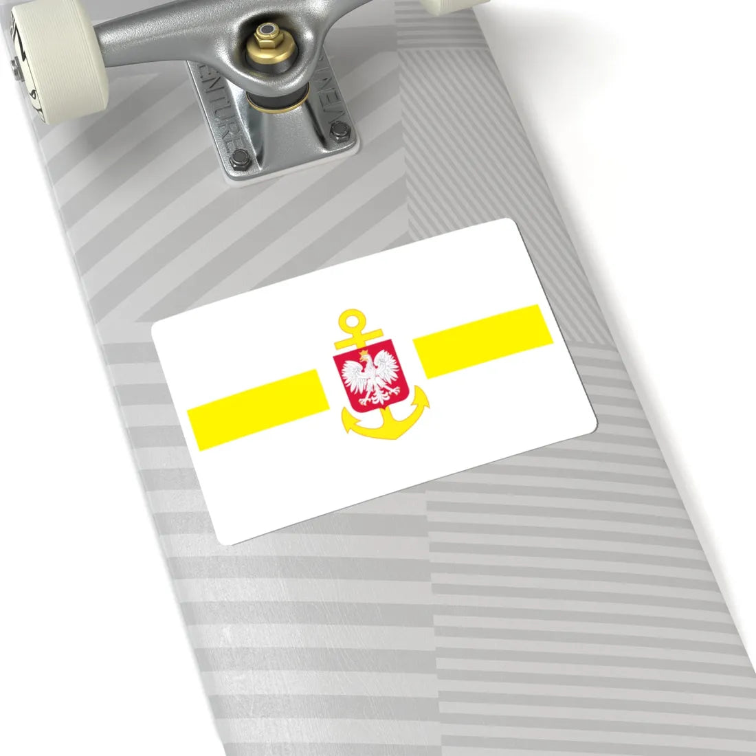 POL service flag yellow (Poland) STICKER Vinyl Kiss-Cut Decal - The Sticker Space