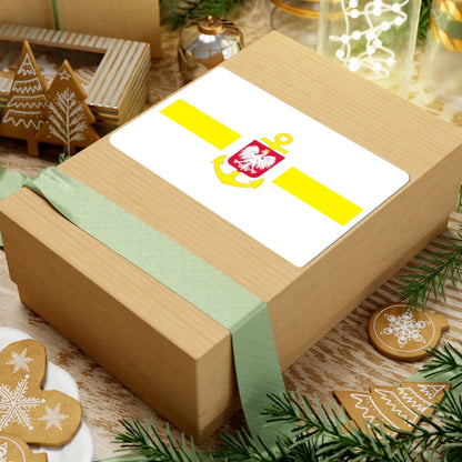 POL service flag yellow (Poland) STICKER Vinyl Kiss-Cut Decal - The Sticker Space