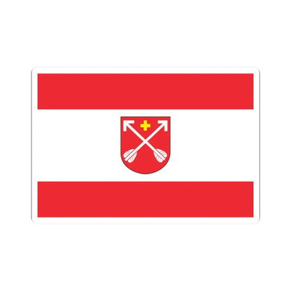 POL Strzelno flag (Poland) STICKER Vinyl Kiss-Cut Decal 2 Inch White - The Sticker Space