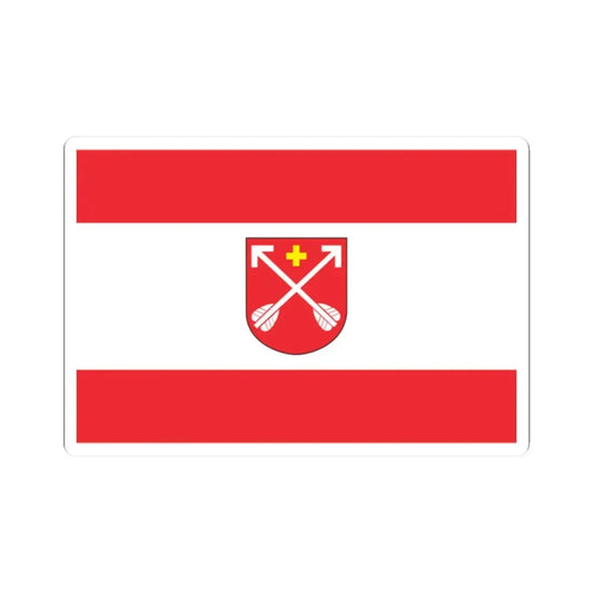 POL Strzelno flag (Poland) STICKER Vinyl Kiss-Cut Decal 2 Inch White - The Sticker Space
