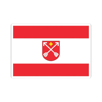 POL Strzelno flag (Poland) STICKER Vinyl Kiss-Cut Decal 4 Inch White - The Sticker Space