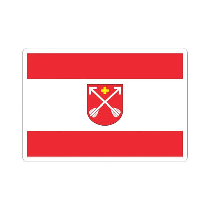 POL Strzelno flag (Poland) STICKER Vinyl Kiss-Cut Decal 6 Inch White - The Sticker Space