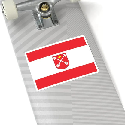 POL Strzelno flag (Poland) STICKER Vinyl Kiss-Cut Decal - The Sticker Space