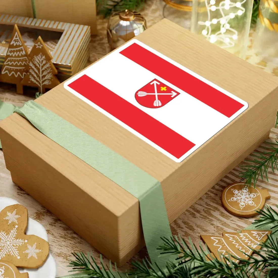 POL Strzelno flag (Poland) STICKER Vinyl Kiss-Cut Decal - The Sticker Space