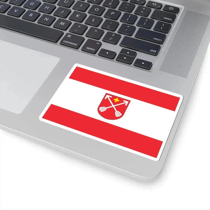 POL Strzelno flag (Poland) STICKER Vinyl Kiss-Cut Decal - The Sticker Space