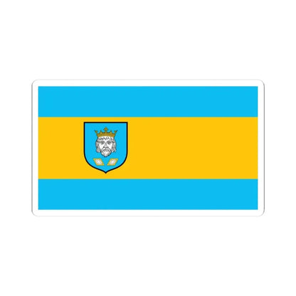 POL Szamotuły flag (Poland) STICKER Vinyl Kiss-Cut Decal 3 Inch White - The Sticker Space