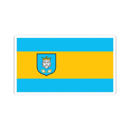 POL Szamotuły flag (Poland) STICKER Vinyl Kiss-Cut Decal 6 Inch White - The Sticker Space