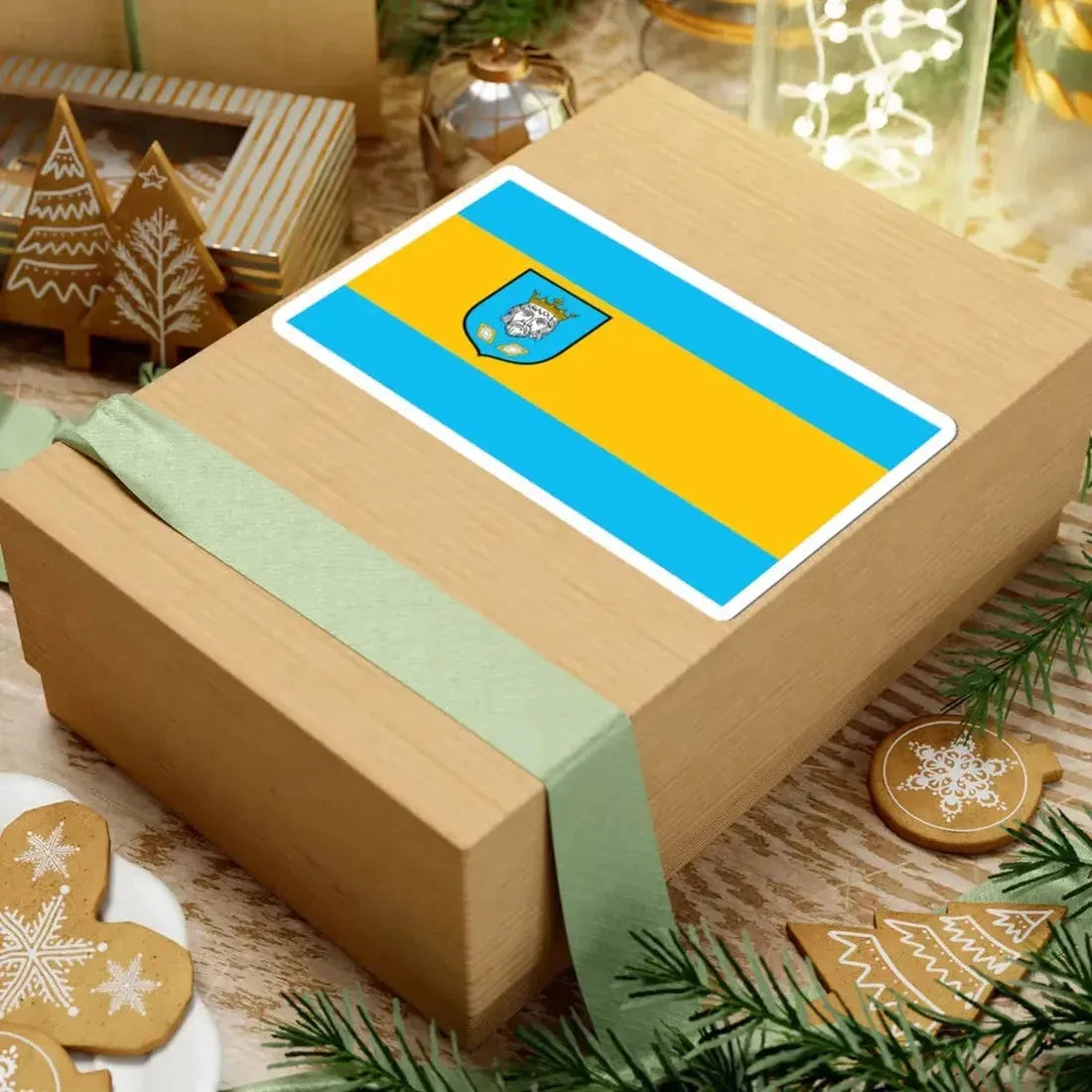 POL Szamotuły flag (Poland) STICKER Vinyl Kiss-Cut Decal - The Sticker Space