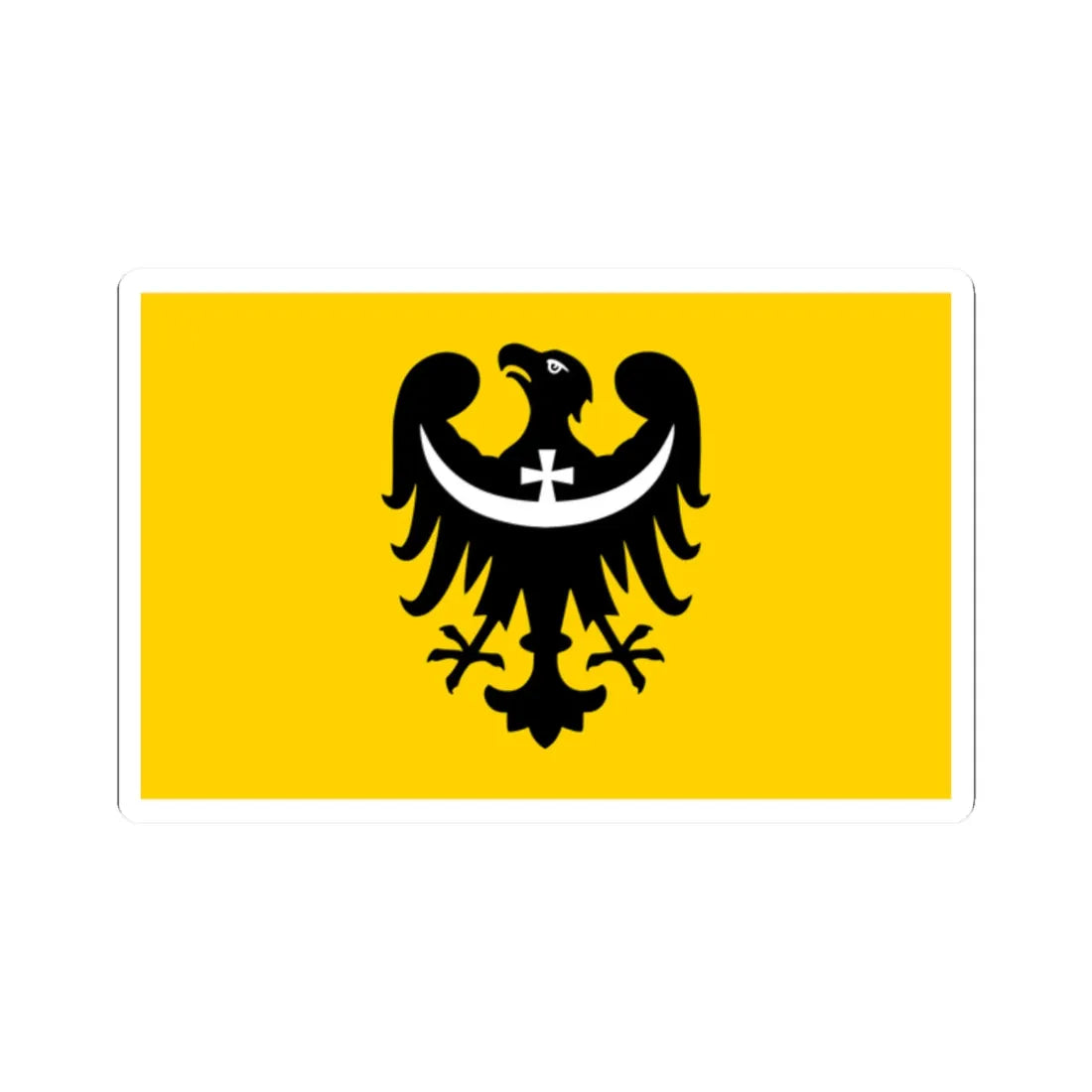 POL woj dolnoslaskie FLAG 2009 (Poland) STICKER Vinyl Kiss-Cut Decal 2 Inch White - The Sticker Space