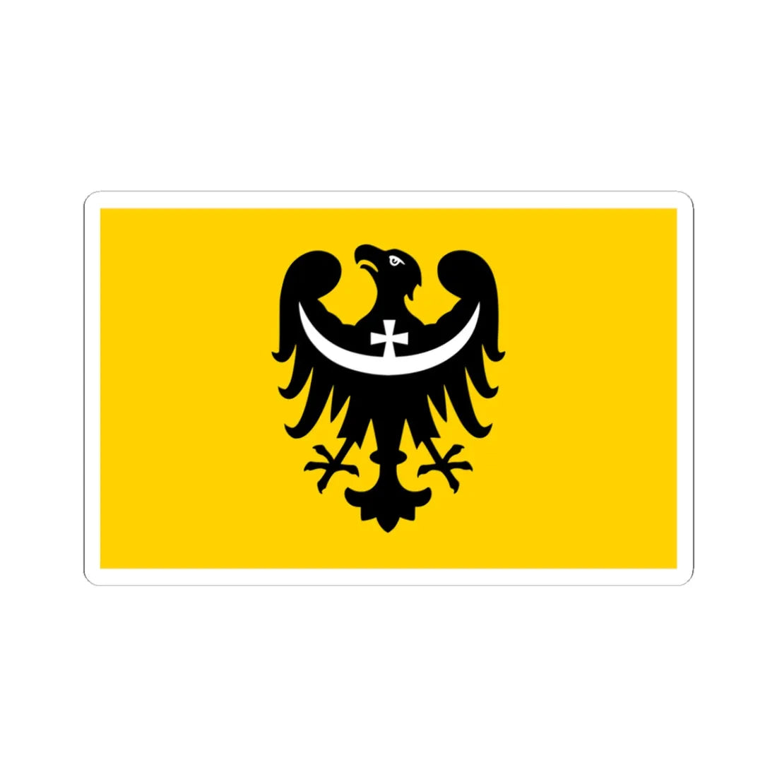 POL woj dolnoslaskie FLAG 2009 (Poland) STICKER Vinyl Kiss-Cut Decal 3 Inch White - The Sticker Space