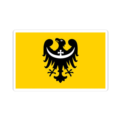 POL woj dolnoslaskie FLAG 2009 (Poland) STICKER Vinyl Kiss-Cut Decal 4 Inch White - The Sticker Space