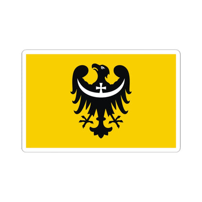 POL wojewodztwo dolnoslaskie flag (Poland) STICKER Vinyl Kiss-Cut Decal 6 Inch White - The Sticker Space