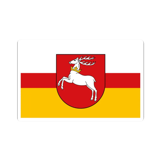 POL wojewodztwo lubelskie flag (Poland) STICKER Vinyl Kiss-Cut Decal 2 Inch White - The Sticker Space