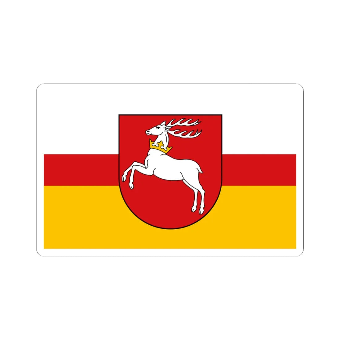 POL wojewodztwo lubelskie flag (Poland) STICKER Vinyl Kiss-Cut Decal 3 Inch White - The Sticker Space