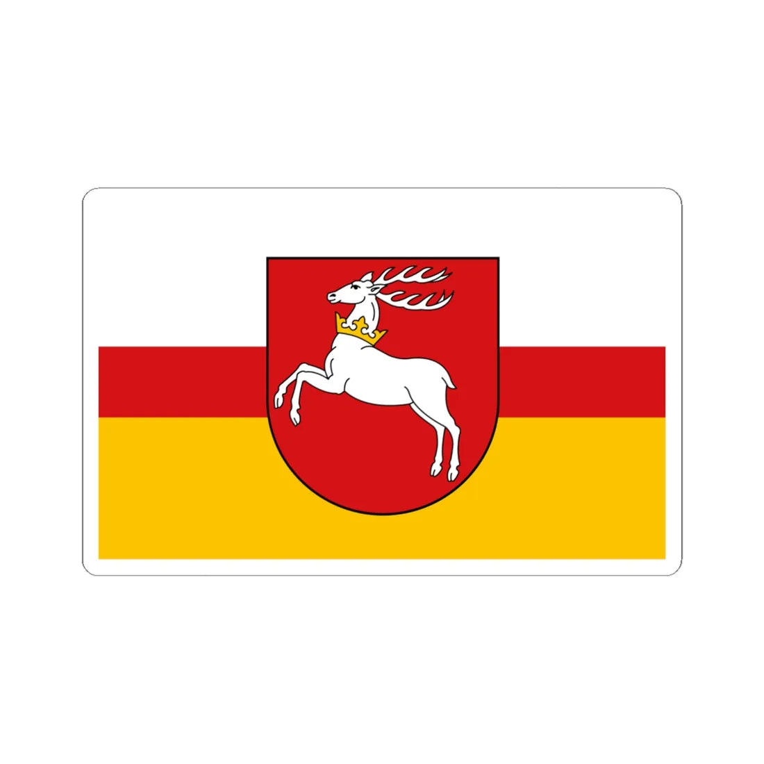 POL wojewodztwo lubelskie flag (Poland) STICKER Vinyl Kiss-Cut Decal 6 Inch White - The Sticker Space