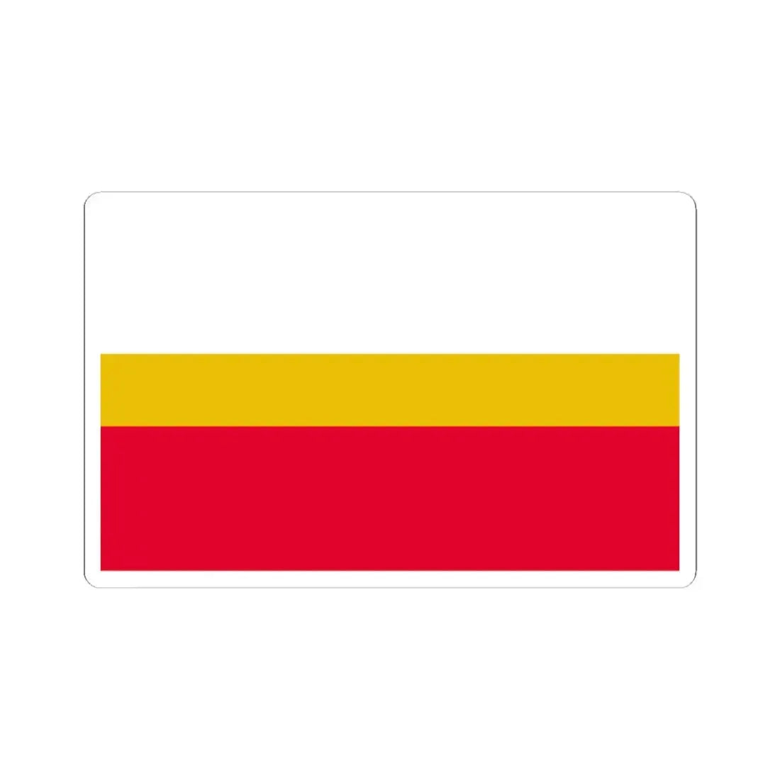 POL wojewodztwo małopolskie flag (Poland) STICKER Vinyl Kiss-Cut Decal 3 Inch White - The Sticker Space