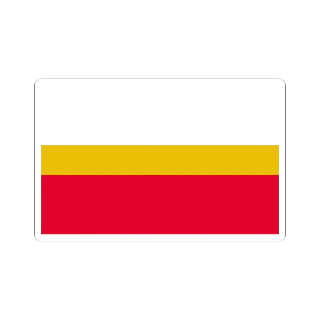 POL wojewodztwo małopolskie flag (Poland) STICKER Vinyl Kiss-Cut Decal 4 Inch White - The Sticker Space