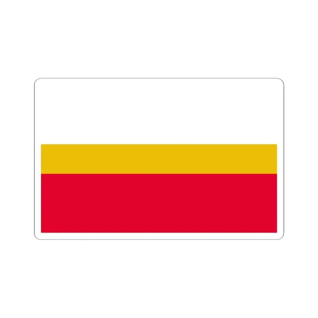POL wojewodztwo małopolskie flag (Poland) STICKER Vinyl Kiss-Cut Decal 6 Inch White - The Sticker Space