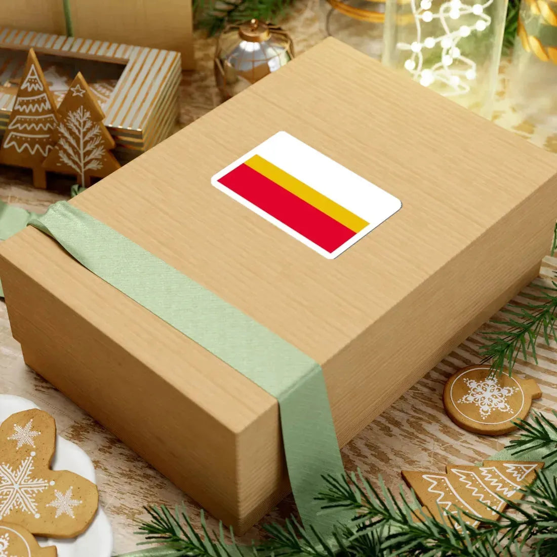 POL wojewodztwo małopolskie flag (Poland) STICKER Vinyl Kiss-Cut Decal - The Sticker Space