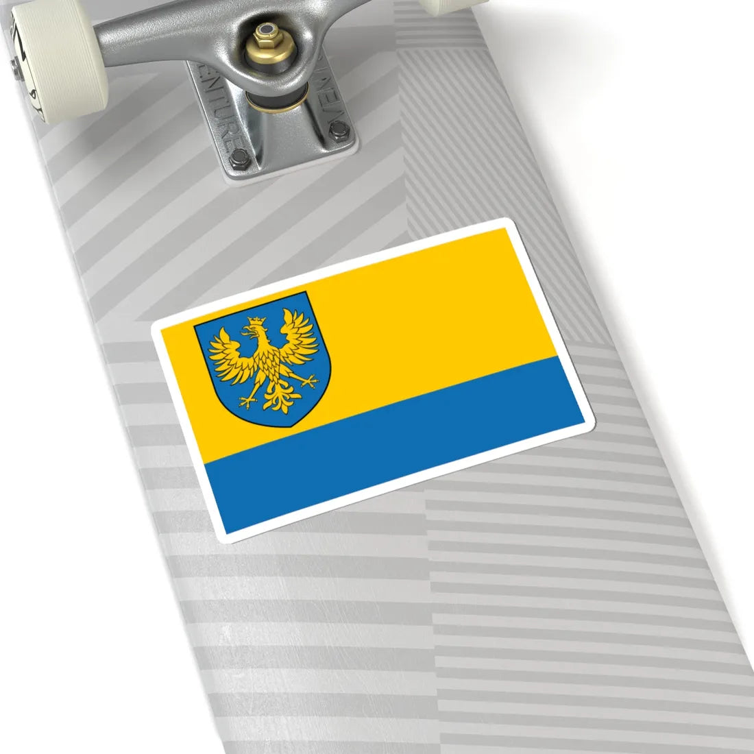 POL wojewodztwo opolskie flag formal (Poland) STICKER Vinyl Kiss-Cut Decal - The Sticker Space