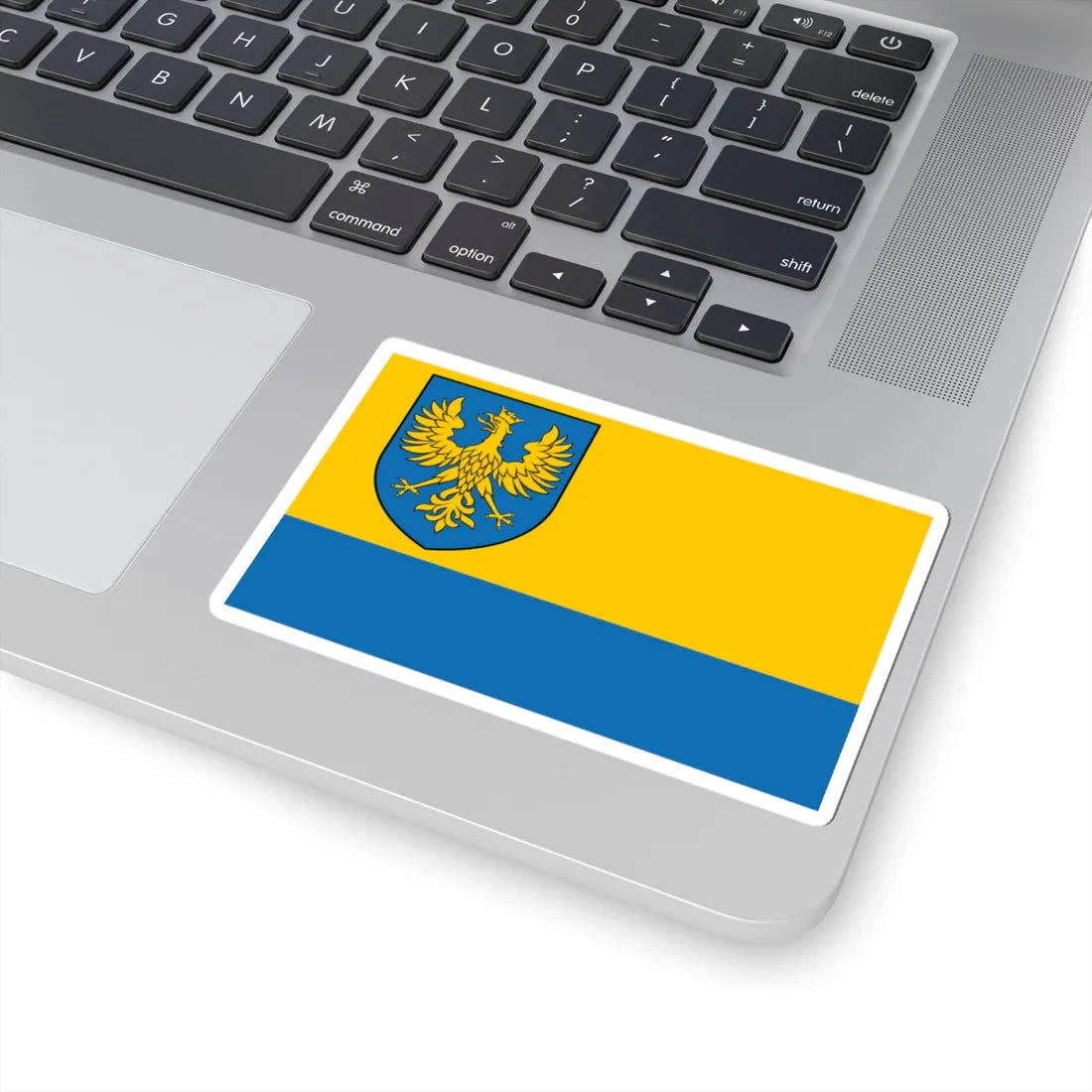 POL wojewodztwo opolskie flag formal (Poland) STICKER Vinyl Kiss-Cut Decal - The Sticker Space