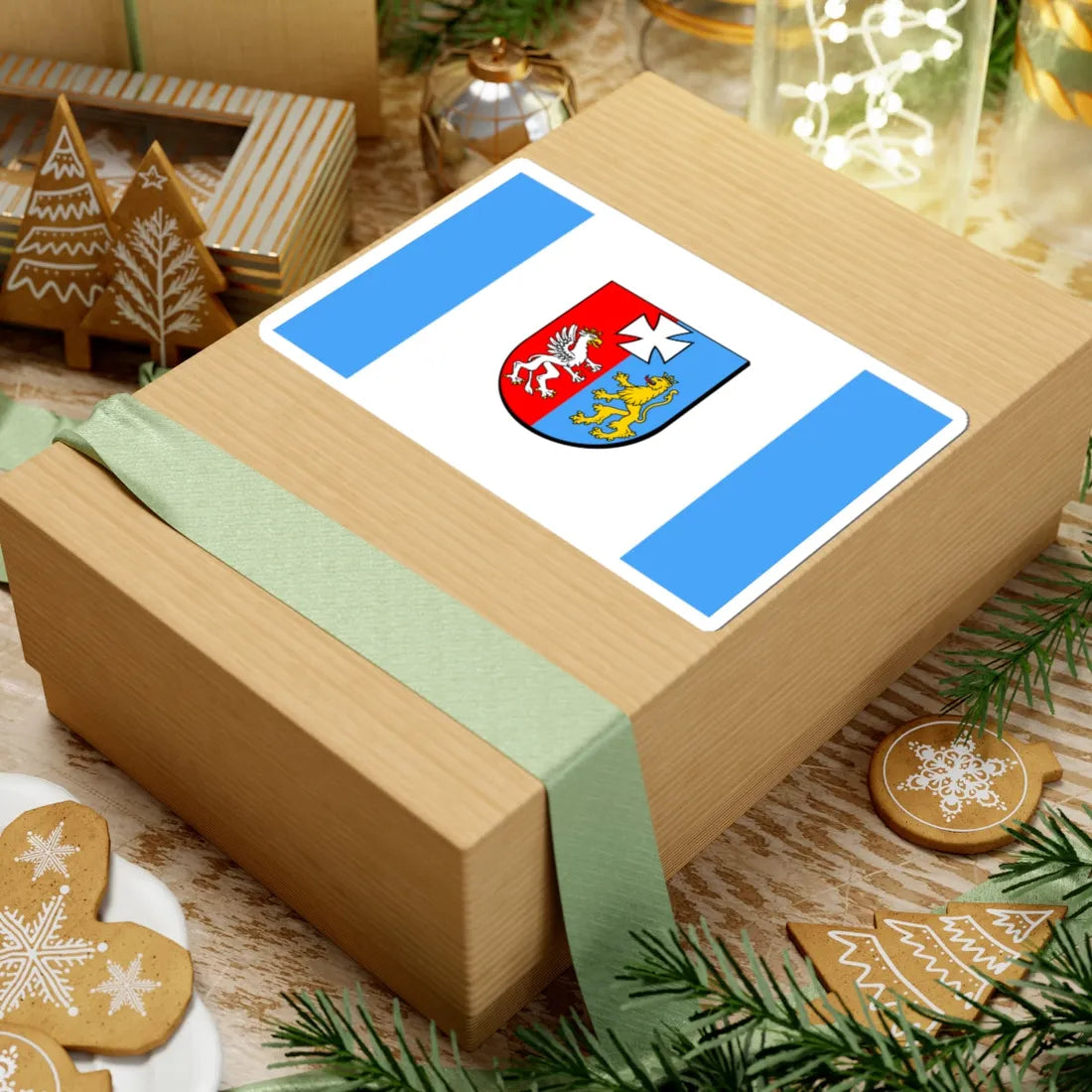 POL wojewodztwo podkarpackie flag (Poland) STICKER Vinyl Kiss-Cut Decal - The Sticker Space