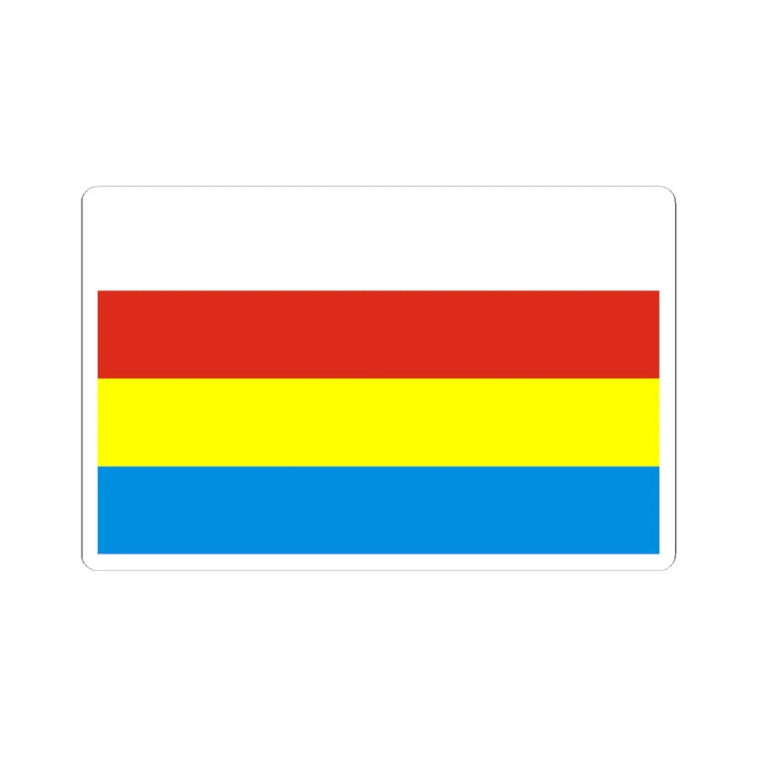 POL wojewodztwo podlaskie flag (Poland) STICKER Vinyl Kiss-Cut Decal 3 Inch White - The Sticker Space