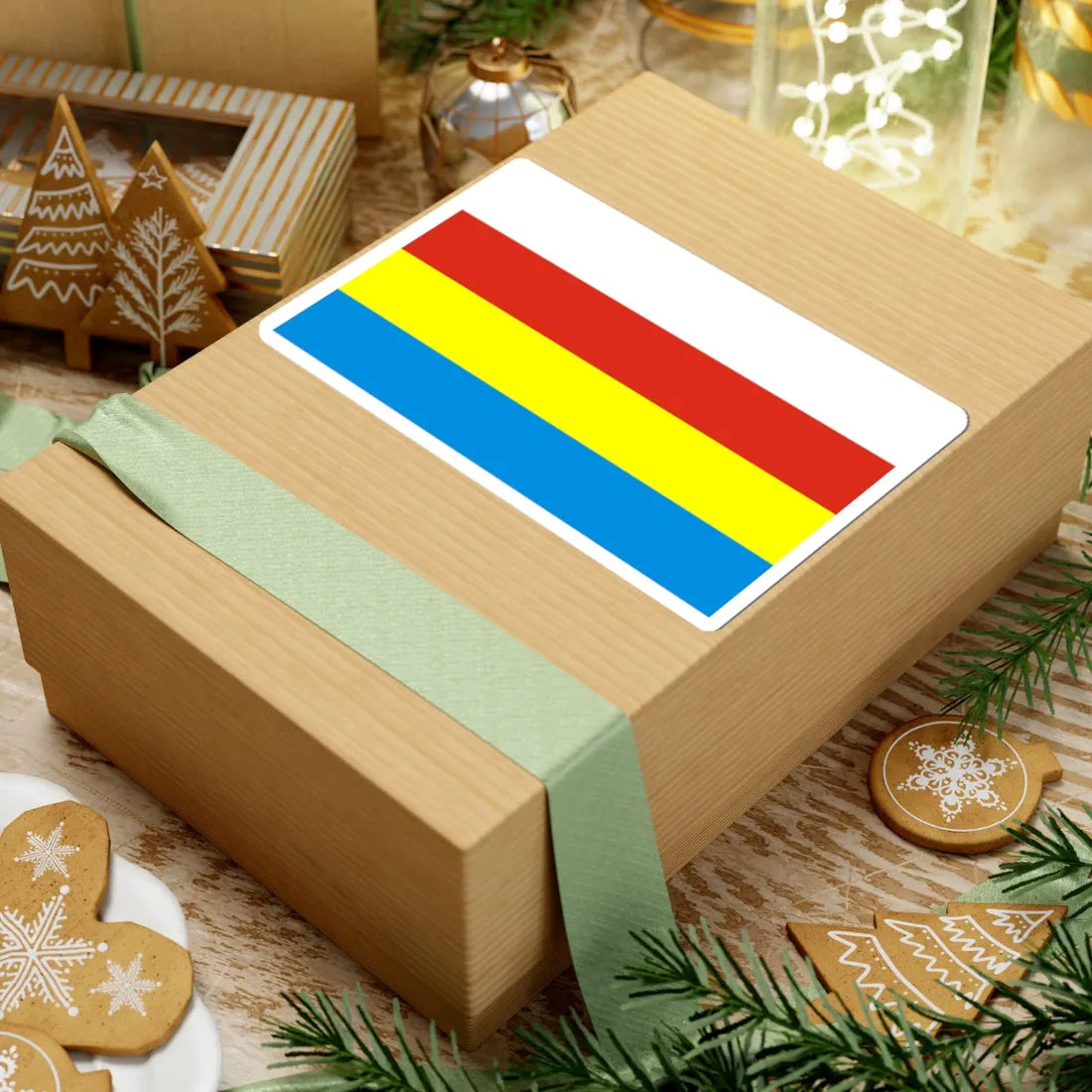 POL wojewodztwo podlaskie flag (Poland) STICKER Vinyl Kiss-Cut Decal - The Sticker Space