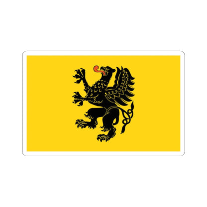 POL wojewodztwo pomorskie flag (Poland) STICKER Vinyl Kiss-Cut Decal 6 Inch White - The Sticker Space