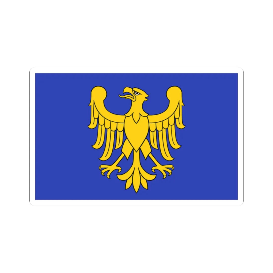 POL wojewodztwo slaskie flag formal (Poland) STICKER Vinyl Kiss-Cut Decal 2 Inch White - The Sticker Space