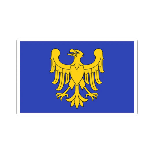 POL wojewodztwo slaskie flag formal (Poland) STICKER Vinyl Kiss-Cut Decal 2 Inch White - The Sticker Space