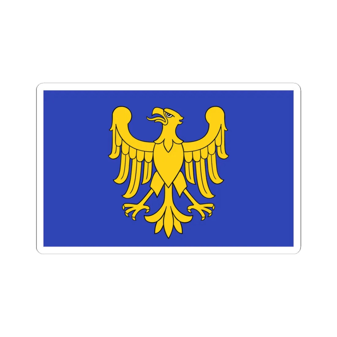 POL wojewodztwo slaskie flag formal (Poland) STICKER Vinyl Kiss-Cut Decal 3 Inch White - The Sticker Space