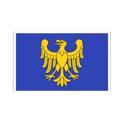 POL wojewodztwo slaskie flag formal (Poland) STICKER Vinyl Kiss-Cut Decal 4 Inch White - The Sticker Space