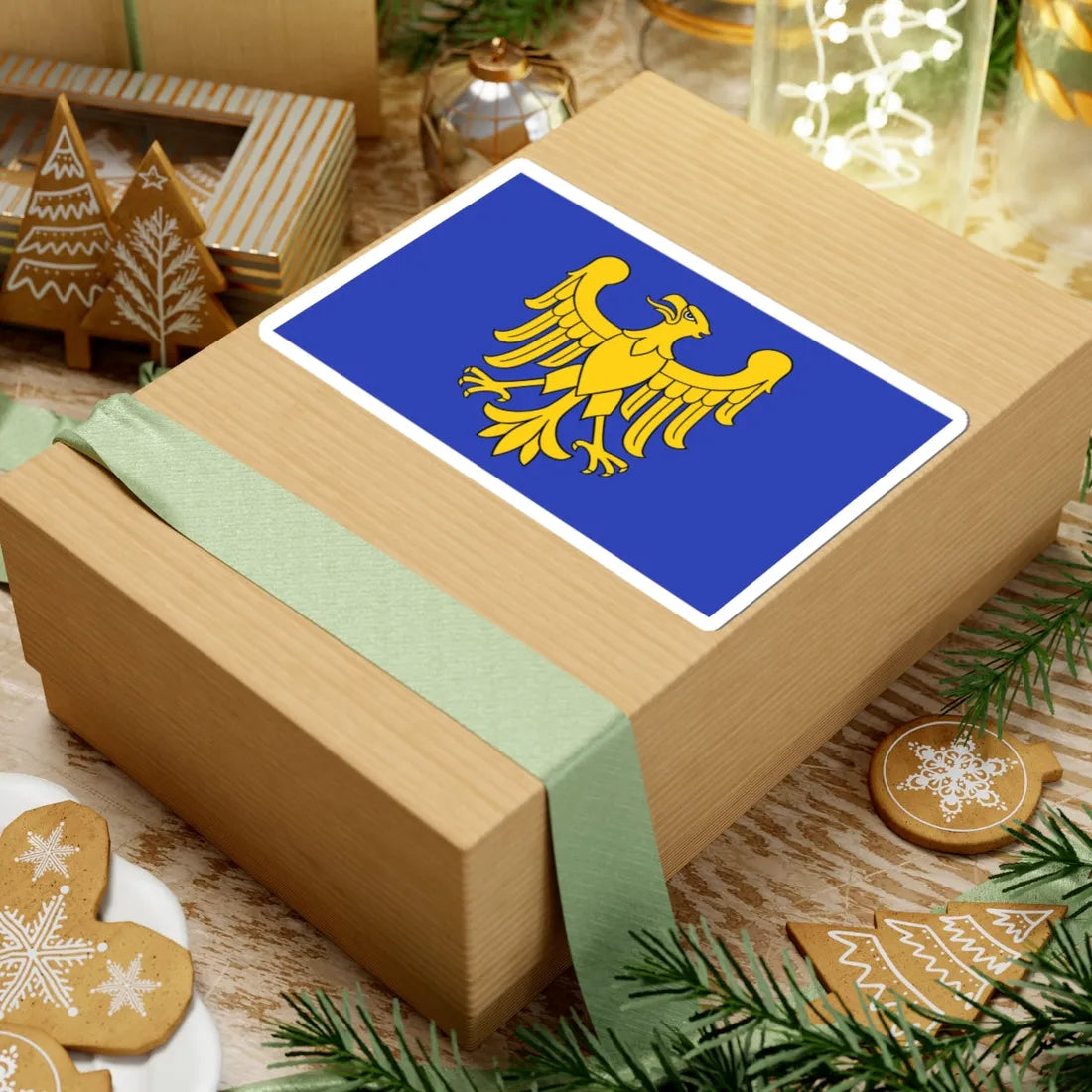 POL wojewodztwo slaskie flag formal (Poland) STICKER Vinyl Kiss-Cut Decal - The Sticker Space