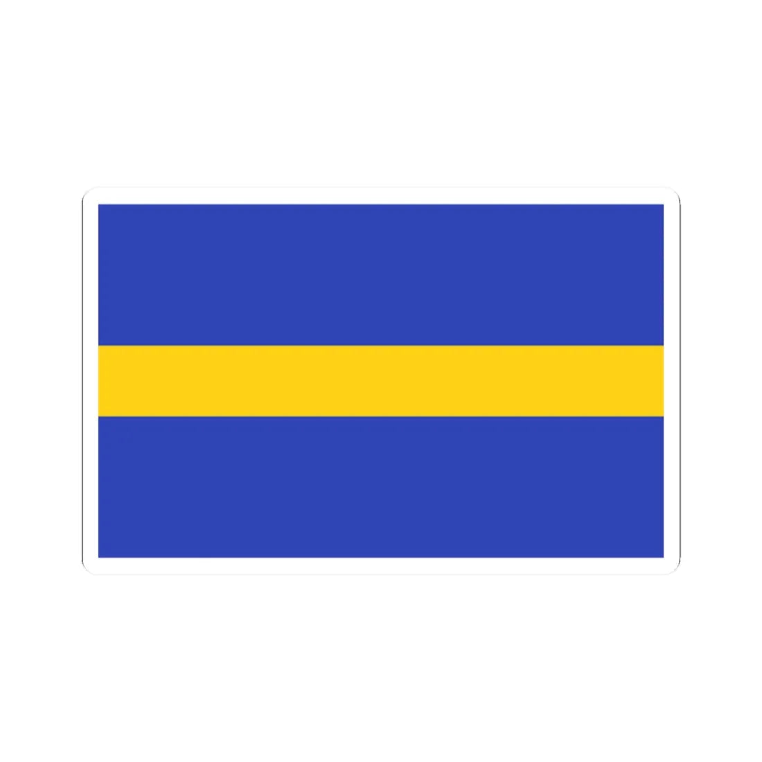 POL wojewodztwo slaskie flag (Poland) STICKER Vinyl Kiss-Cut Decal 2 Inch White - The Sticker Space