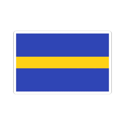 POL wojewodztwo slaskie flag (Poland) STICKER Vinyl Kiss-Cut Decal 3 Inch White - The Sticker Space