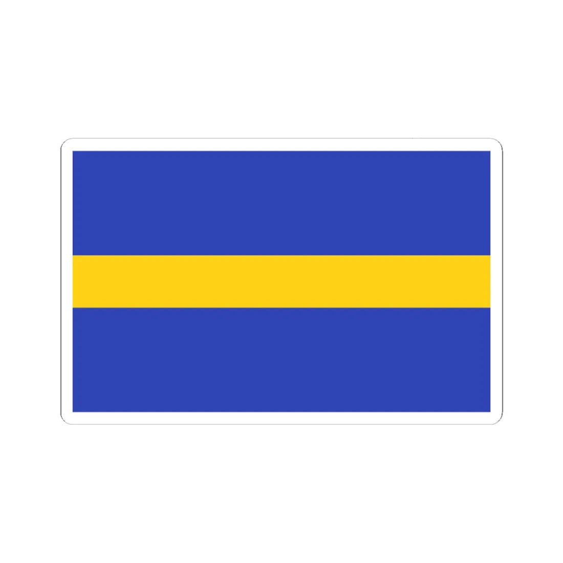 POL wojewodztwo slaskie flag (Poland) STICKER Vinyl Kiss-Cut Decal 4 Inch White - The Sticker Space