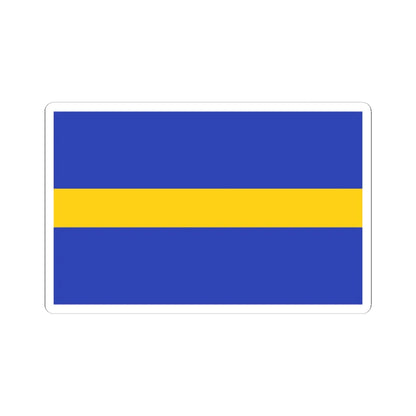 POL wojewodztwo slaskie flag (Poland) STICKER Vinyl Kiss-Cut Decal 4 Inch White - The Sticker Space