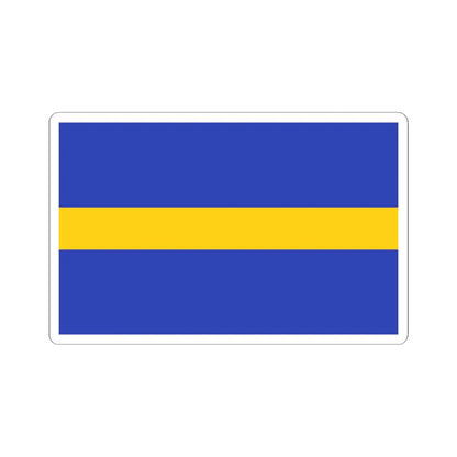 POL wojewodztwo slaskie flag (Poland) STICKER Vinyl Kiss-Cut Decal 6 Inch White - The Sticker Space