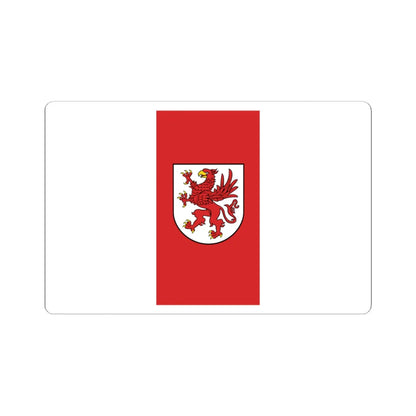 POL wojewodztwo zachodniopomorskie flag (Poland) STICKER Vinyl Kiss-Cut Decal 4 Inch White - The Sticker Space