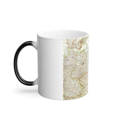 Poland and Czechoslovakia (1958) (Map) Color Changing Mug 11oz-11oz-The Sticker Space