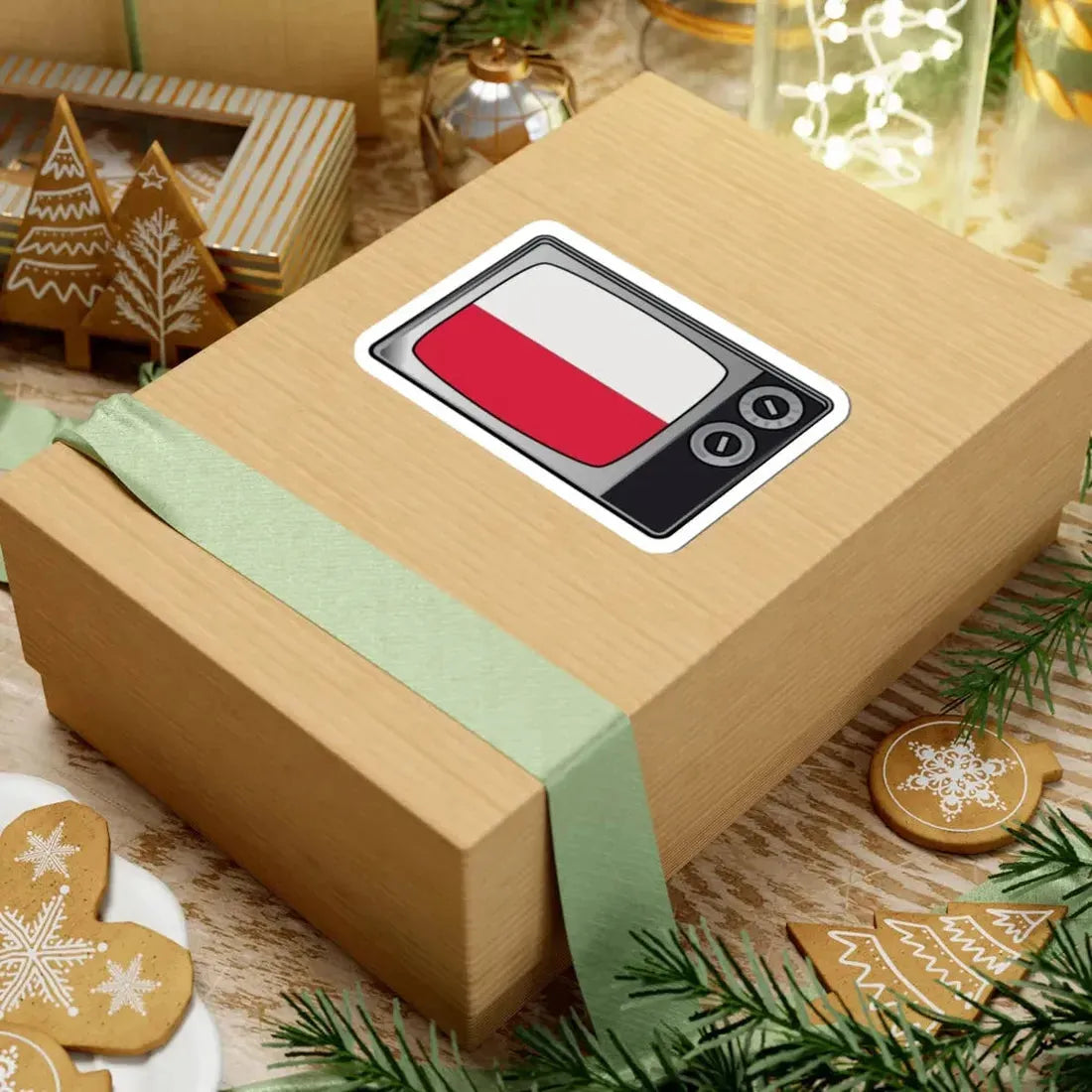 Poland flag tv (Poland) STICKER Vinyl Kiss-Cut Decal - The Sticker Space