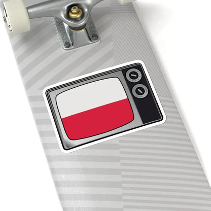 Poland flag tv (Poland) STICKER Vinyl Kiss-Cut Decal - The Sticker Space