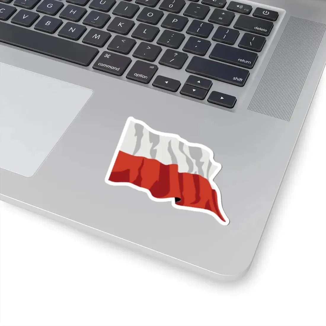 Poland flag waving icon (Poland) STICKER Vinyl Kiss-Cut Decal - The Sticker Space