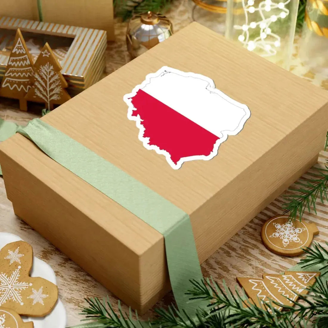 Poland-Flagmap (Poland) STICKER Vinyl Kiss-Cut Decal - The Sticker Space